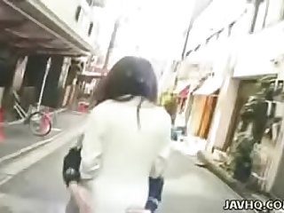 Hot Japanese teen exhibs and gets fucked outdoor